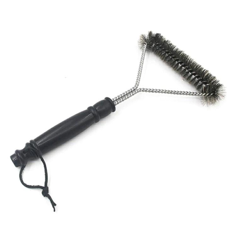 

BBQ Grill Cleaning Brush 12-Inch Y-Shaped Curl Bristle Brush Grill Cleaning Tool Type A