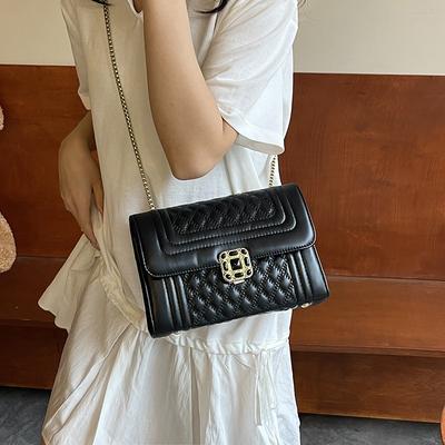 Women's Messenger Bag New High-end Versatile Diamond Chain Shoulder Underarm Bag Light Luxury Trend Bag