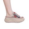 Thick Soles Increase Mesh Womens Sport Slippers Trend Lace Up Half Slipper Fashion Casual Shoes Ladies Slides Sneakers