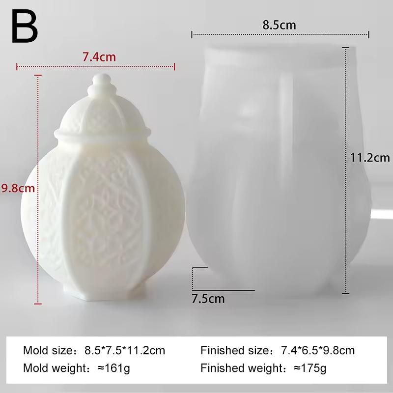 

DIY Ramadan Candle Dome Building Silicone Mold Handmade Aroma Candle Gypsum Resin Mold Ramadan Candle Making Supplies_