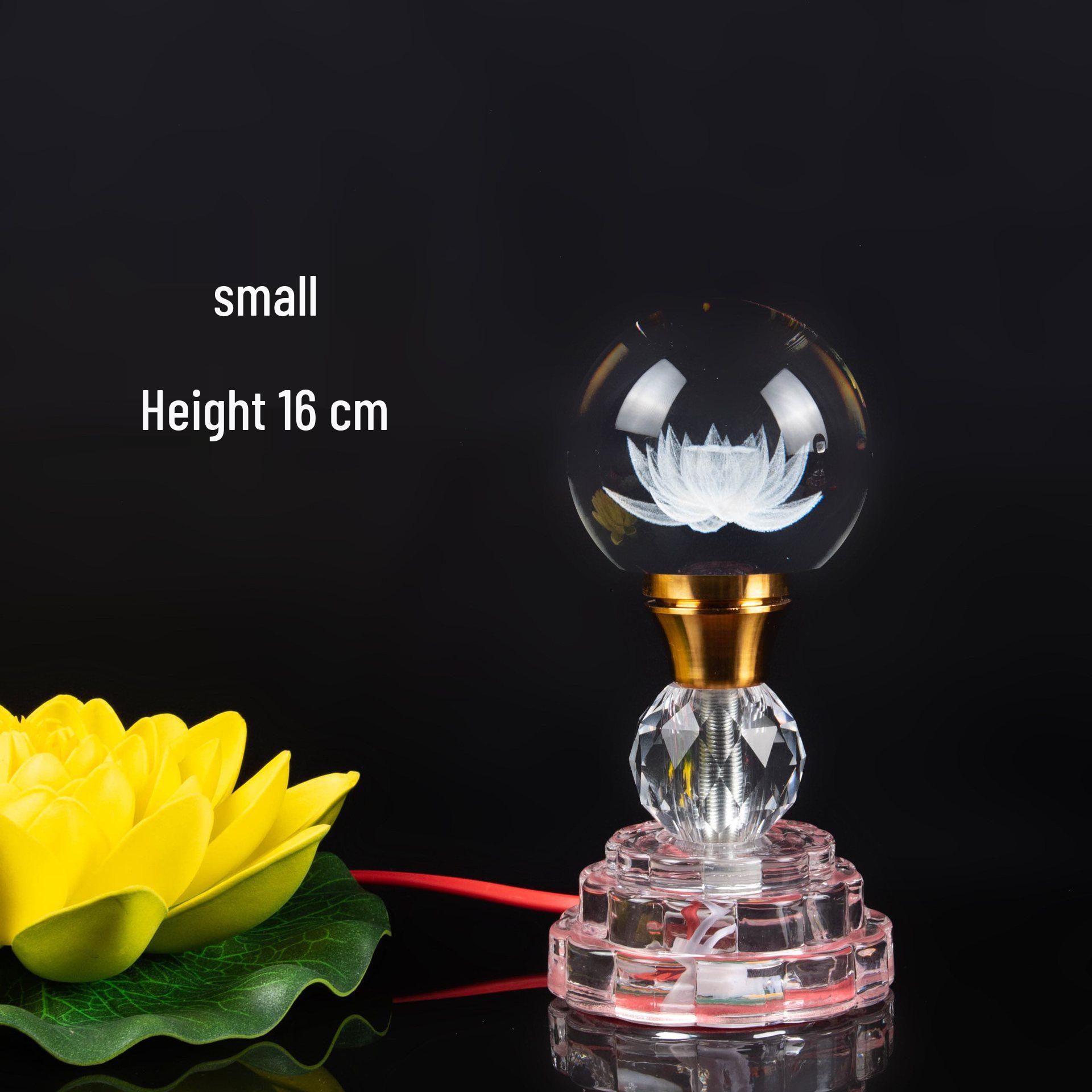 Светодиодная Хрустальная Лампа для Подношений Будде, Семицветная Вечная Лампа, Дизайн Бодхисаттвы Гуаньинь, С подключением к сети