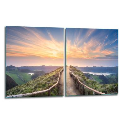2x GLASS PROTECTIVE PLATE FOR STOVE 40x52 SKY