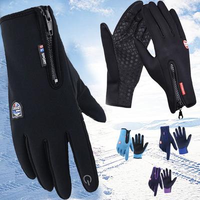 Winter Gloves Men Biking Bike Women Thermal Fleece Cold Wind Water Repellent Touch Screen Bicycle Warm Outdoor Activity Running Skiing Mitten