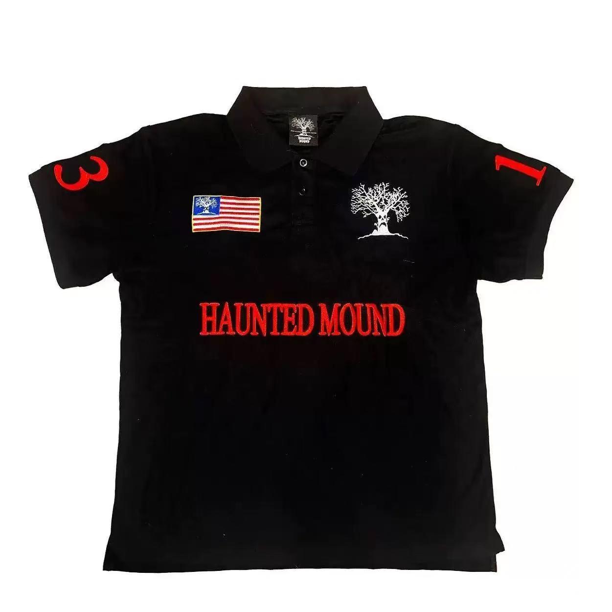 Unisex Sommer-Poloshirt mit 3D-Druck für Herren: Lässige Outdoor-Sportmode Medium black