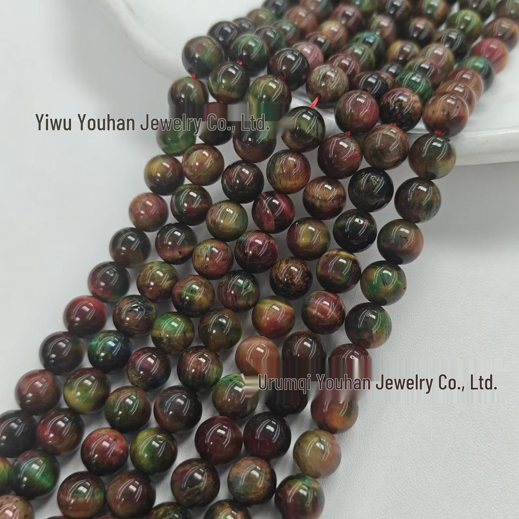 Handmade Natural Colorful Tiger Eye Stone Beaded Jewelry Accessories