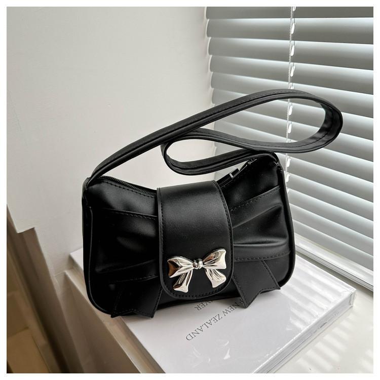 Adorable Bowknot Small Square Bag For Women Cute Korean Style Shoulder Tote Bag