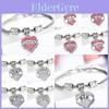 Delicato Bracciale Familiare a Forma di Cuore con Accattivanti Dettagli in Strass per Donna