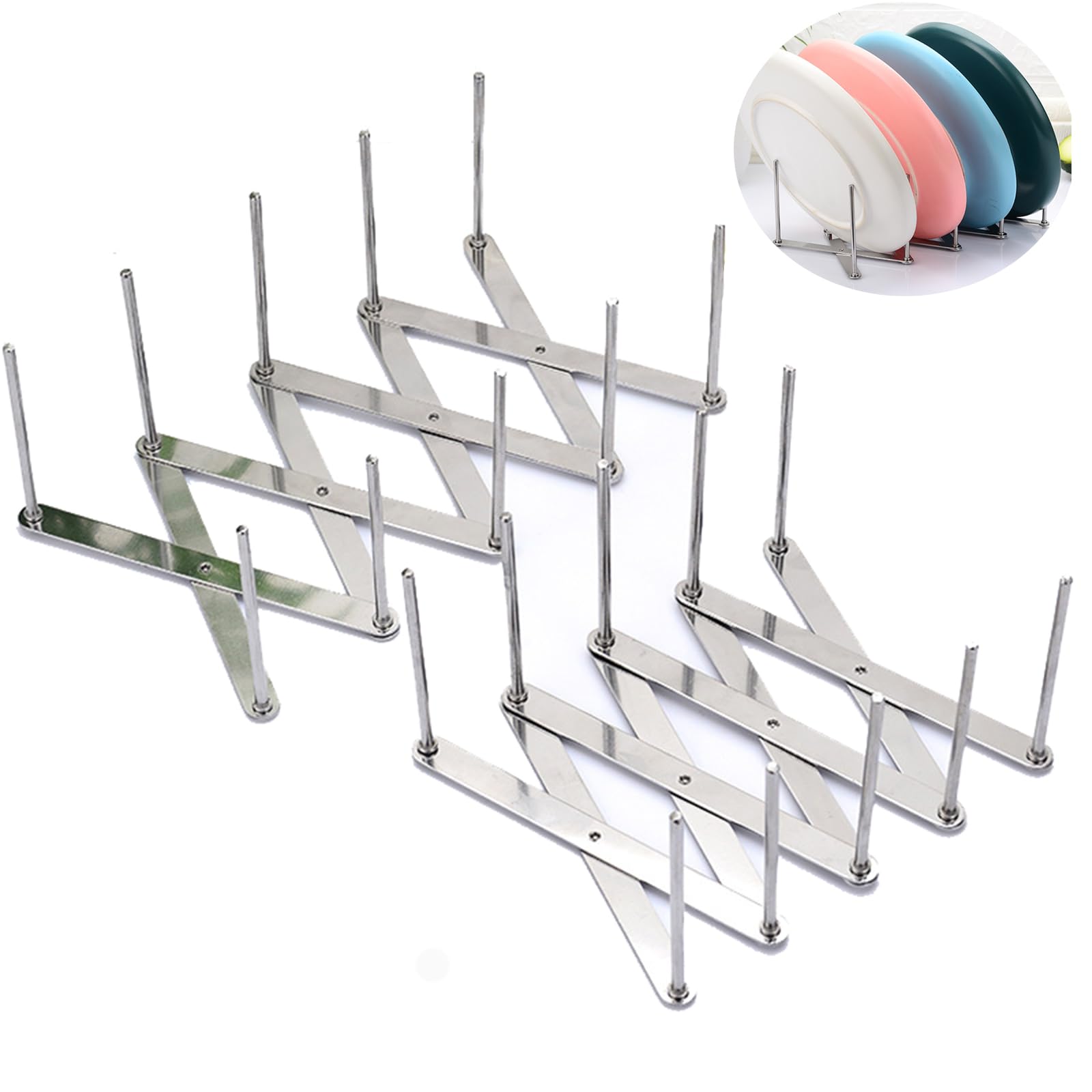 

Набор из 2 выдвижных подставок для посуды, кухонных кастрюль, крышек, тарелок, сковородок, сушки для посуды, для шкафов, полок, органайзер, подставка, хранение, под раковину, подставка, полка,