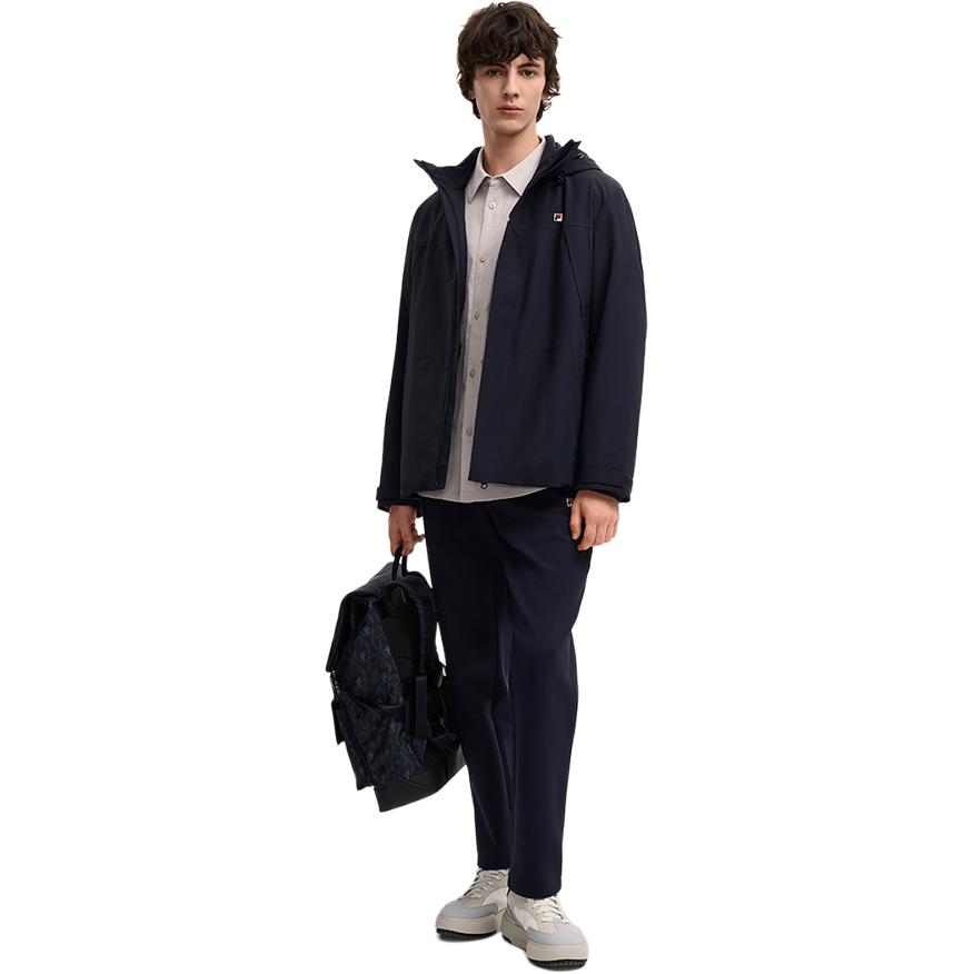 FILA Heritage Jackets Men's Legend Blue NV Hooded Fleece lined Other F11M548701F-NV