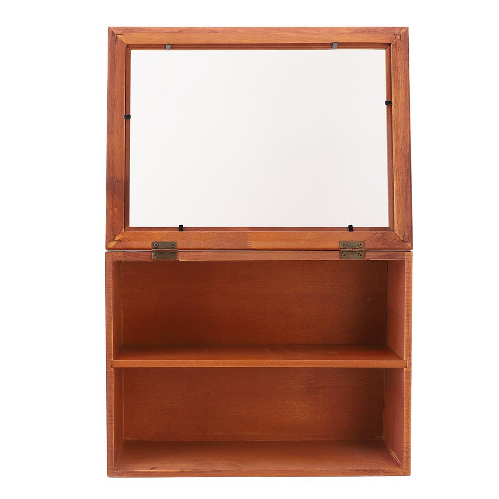 Holz Schreibtisch Organizer Freistehende Hölzerne Ausstellungsregale Schreibtisch Vitrine für Mini-Figuren