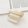 4ks/sada Sweet Faux Pearl Metal Barrette Women Postranní spona do vlasů Pokrývka na hlavu