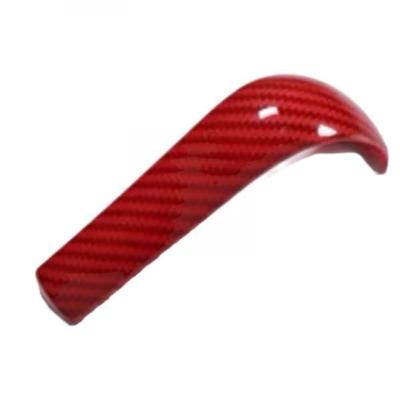 Shift Lever Shift Knob Decorative Frame Cover Accessory for BMW E90 E92 E93 E60 Z4 E89 Red Carbon Fiber (Type B, Look)