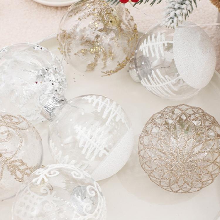 Shimmering Christmas Hanging Ornament Colorful Christmas Sphere Bauble for Indoor  Party Decoration