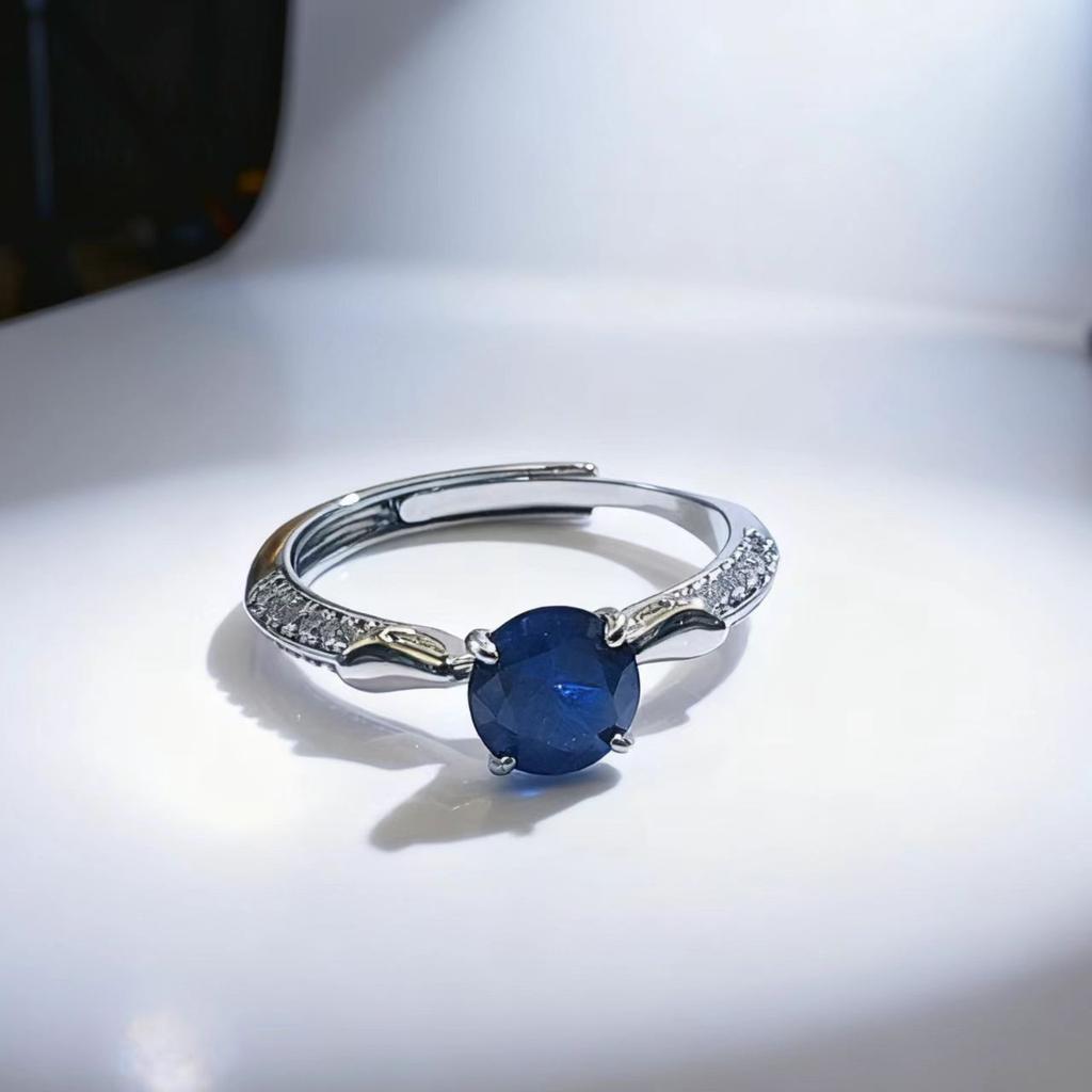 Fashion jewelry imitation natural emerald ring niche light luxury simple green zircon ring