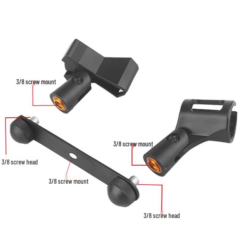 Adjustable Dual Boom Arm Microphone Stand for Desktop with Telescopic Base and Tablet Clamp, Perfect for Live Streaming and Singing.