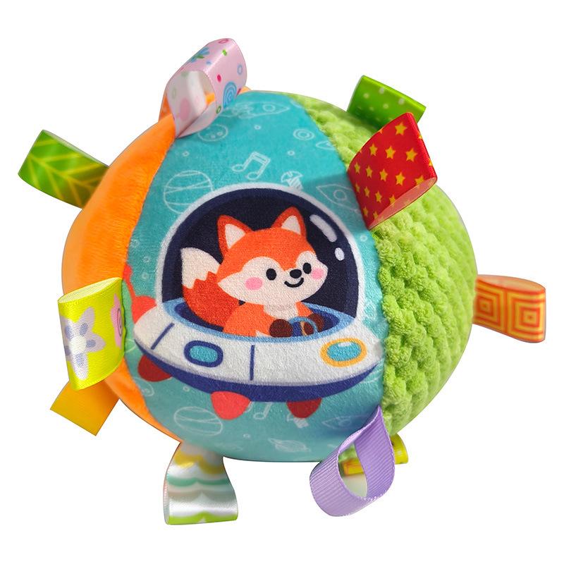 Cartoon Animal Sensory Rattle Ball: Soothing Toy for Baby's Sensory Development (0-3 Years)