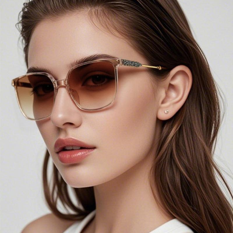 Fashionable Large Frame Sunglasses For Women Trendy UV Protection Stylish Versatile Sunglasses 1023