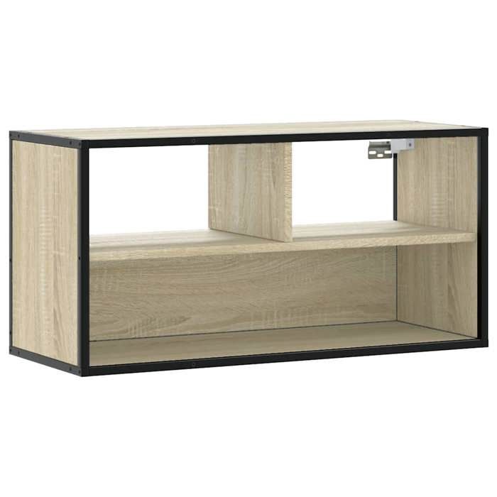 VidaXL TV Cabinet Sonoma Oak 80x31x39.5 Cm Engineered Wood and Metal, TV Stand, Media Cabinet, TV Console, HiFi Furniture, 848925