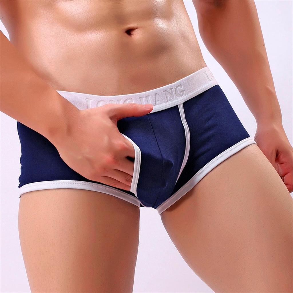 Sexy Mens Solid Breathe Underwear Briefs Bulge Pouch Shorts Underpants
