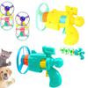 Kat Oplichtende Vliegende Schijf Launcher Set Interactief Kattenspeelgoed met Kleurrijke Propellers Binnen Buiten Vliegend Kattenspeelgoed voor Beweging En Plezier