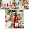 Adorable Forest Santa Burlap Wine Bottle Holder For Joyful Christmas Celebrations