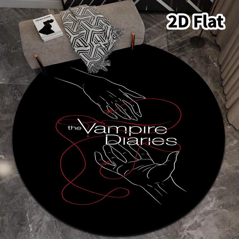 The Vampire Diaries Round Area Rug Carpet Rug For Living Room Bedroom Sofa Playroom Decor Nonslip Floor Mat