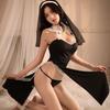Sexy European and American Nun Cosplay Temptation Pure Desire Uniform Female Passion Split Sex Clothes