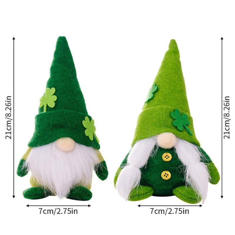 Patrick Day Gnome Decorations Handmade Gnome Ornament, Handmade Gnome Gift for Kid Adult Patrick Day Festival