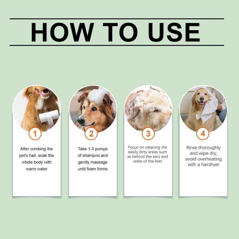Dog Cat 5 in  Pet Shampoo Plant Extract Nourishing Anti  Easy Rinse Gentle for Sensitive Fur