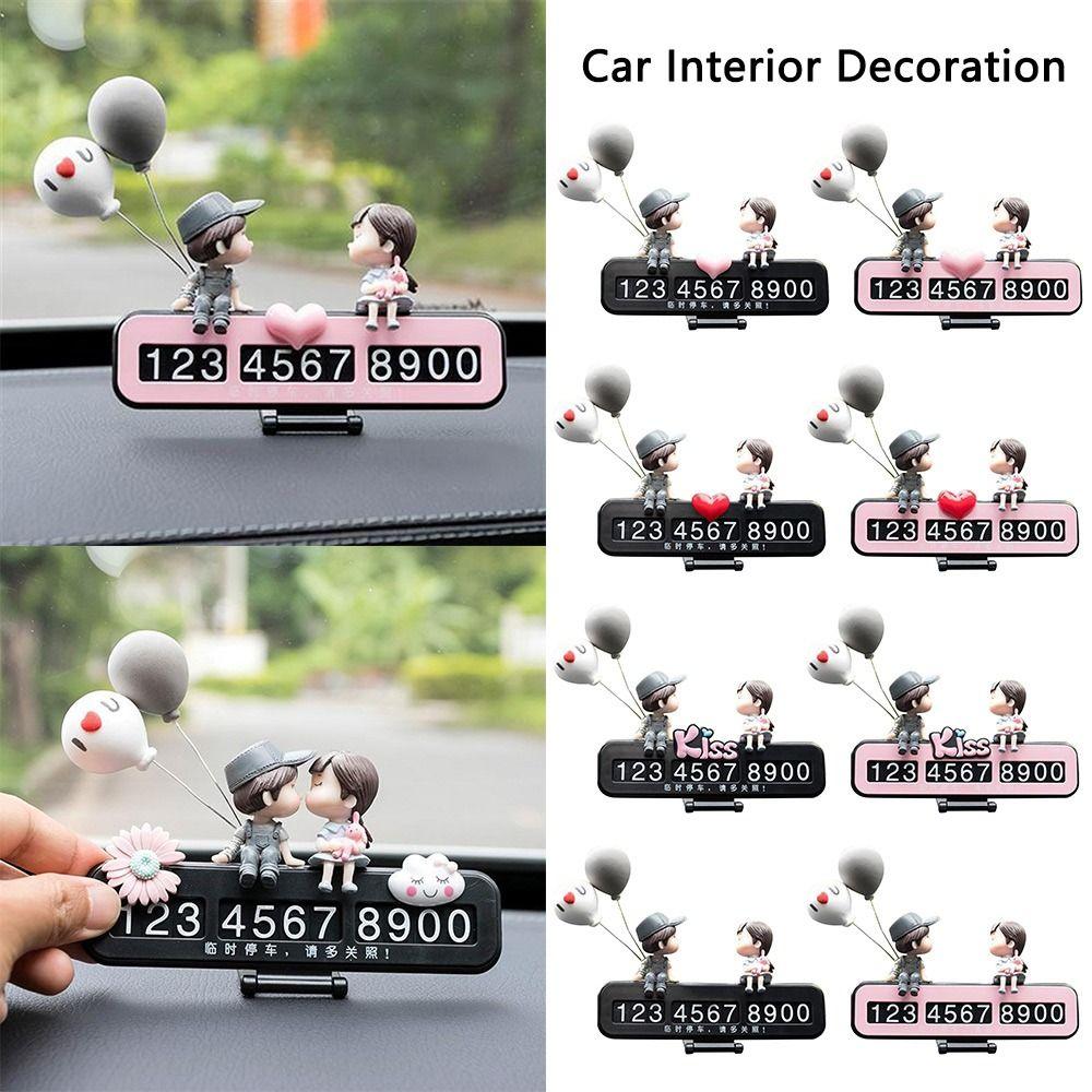 

Украшение Временный парковочный номерной знак Автоаксессуары Парные фигурки Украшения