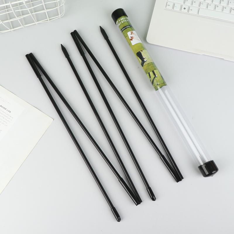 Golf Alignment Sticks 2 Sets Alignment Practice Rods Collapsible 7 Colors Golf Alignment Sticks Golf Swing Training Tools чёрный