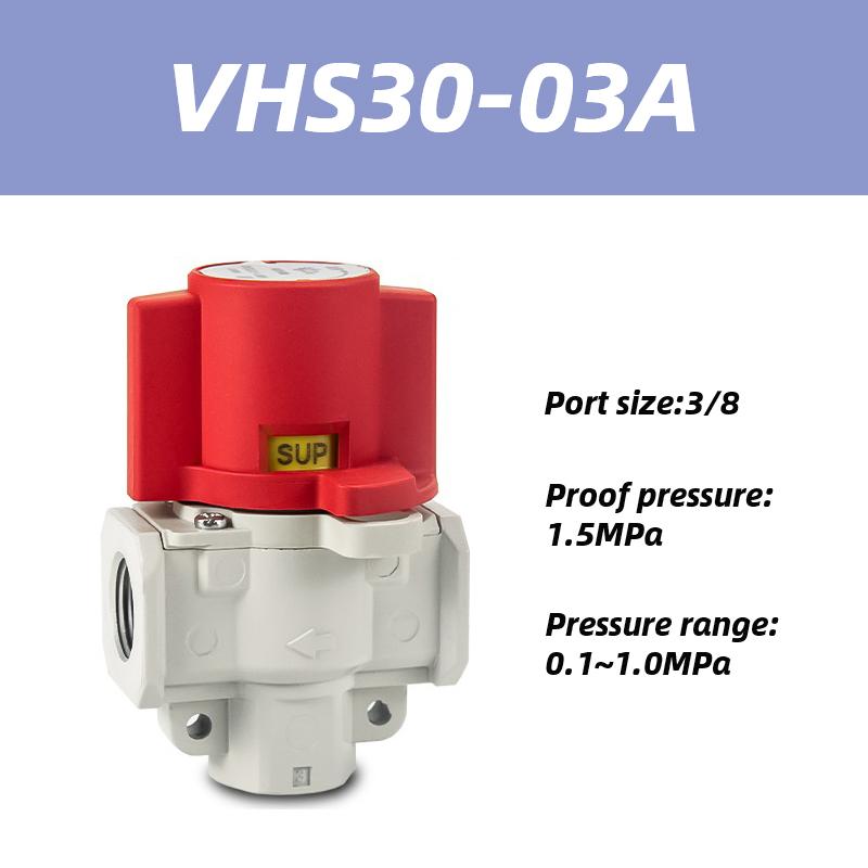 Pneumatic Residual Pressure Relief Valve VHS Series VHS20-01A VHS20-02A VHS30-02A VHS30-03A VHS40-03A VHS40-04A