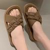 Fashion platform slippers women's outer wear summer new versatile non-slip beach cool summer