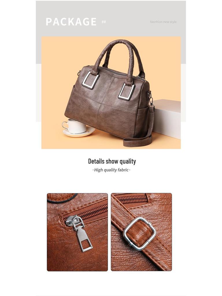 Women's Single-Shoulder Crossbody Bag: 2025 Style, Spacious Soft PU Leather, Mommy & Commuter Handbag.