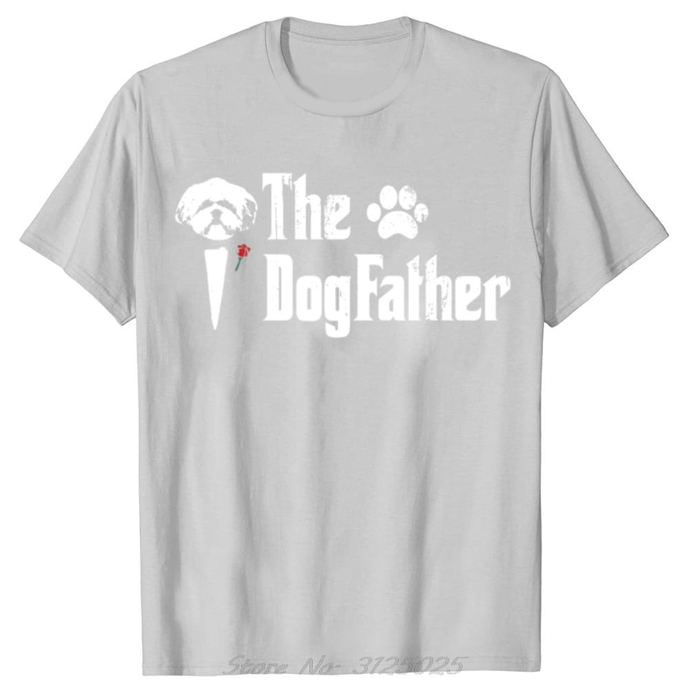 The Dogfather Shih Tzu Dog Dad Tshirt Fathers Day Gift Tshirt Unisex Oneck Tshirt Casual Short Sleeve Fashion Oversized T Shirt S
