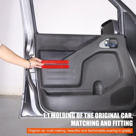 Red Carbon Interior Door Panel Groove Trim Sticker For Nissan Frontier 2005-