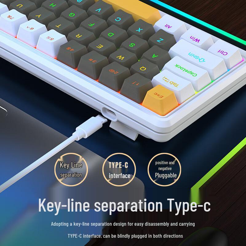 Y-FRUITFUL K78 RGB Wired Hot-Swappable Mechanical Keyboard