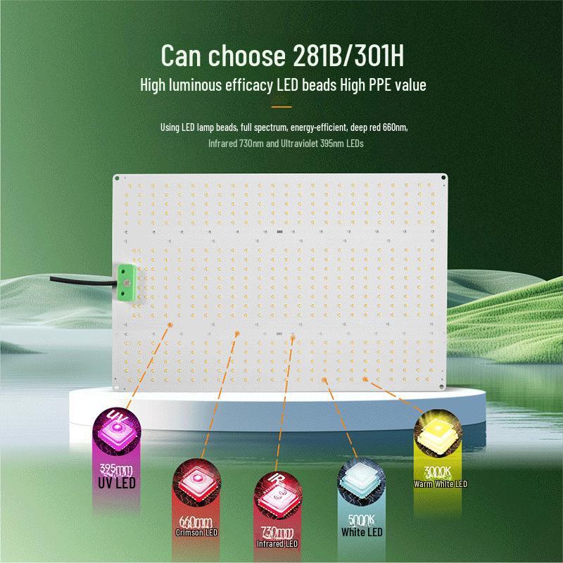 120W LED Quantum Board Grow Light with UV Switch and 0-10V Dimming