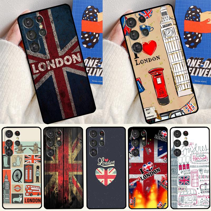London Bus England Big Ben Phone Case For Samsung Galaxy S25 Ultra S23 S20 S21 S22 S24 FE S9 S10 Plus S24 Ultra Cover