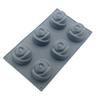 6 Hole Rose Flower Shape Silicone Mousse Cake Mold DIY French Dessert Mould Jelly Pudding Handmade Soap Baking Tools