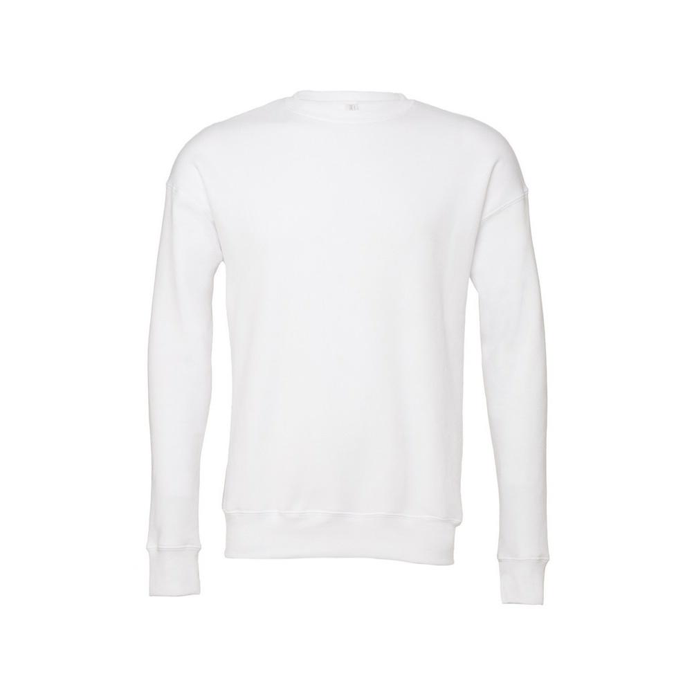 Bella + Canvas Unisex-Erwachsene Fleece-Sweatshirt mit tief angesetzter Schulterpartie