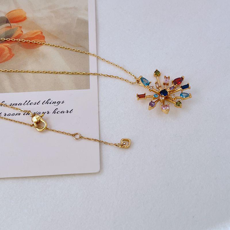 Colorful Zircon Fireworks Necklace - Niche Luxury Design