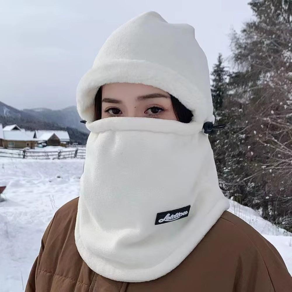 Plush Beanies Cap Windproof Hooded Face Mask New Ear Protection Hat Outdoor