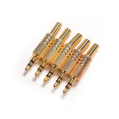 1 ks 3,5 mm 1/8" Stereo Samec Audio TRS Jack Zástrčka Adaptér Konektor Pozlacený