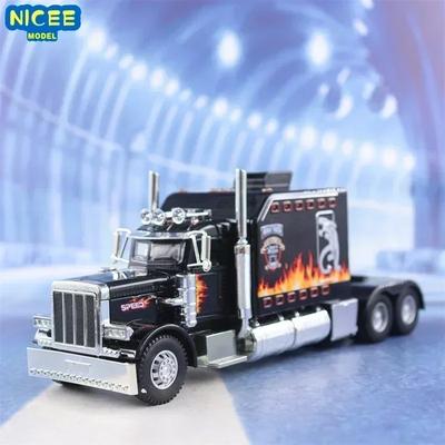 1:24 Peterbilt 389 Legierung Sattelzugmaschine LKW Modell Metallguss Container Fahrzeugbau Transportfahrzeuge Modellauto Spielzeug Geschenk