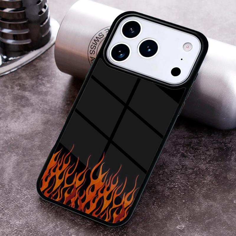 green flame Phone Case for iPhone 17 16 15 Pro Max Air 14 13 12 11 Plus Shockproof Cover