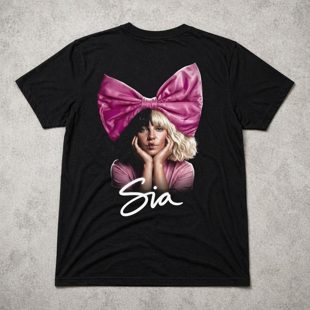 Sia T Shirt Pop Singer Graphic Tee Adults Kids Black Gift Music Fan