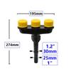 Garden Lawn Watering Sprinkler 3/4/5/6 Head Water Mist Nozzle For 1" 1.2" Hose Garden Watering Irrigation Hand Sprayer 1pcs
