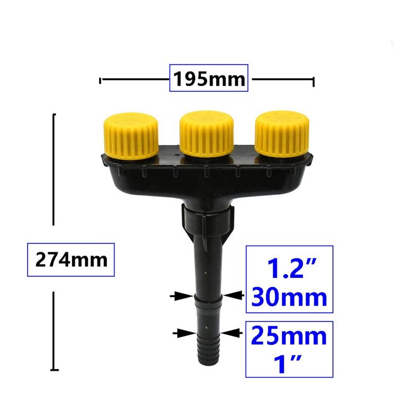 Garden Lawn Watering Sprinkler 3/4/5/6 Head Water Mist Nozzle For 1" 1.2" Hose Garden Watering Irrigation Hand Sprayer 1pcs