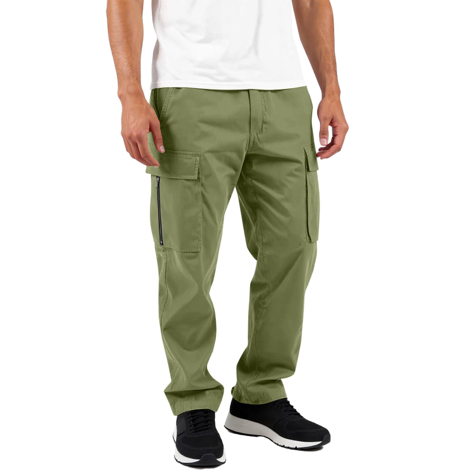 

Men s Sports Pants And Casual Pants With Pockets L армия зеленый
